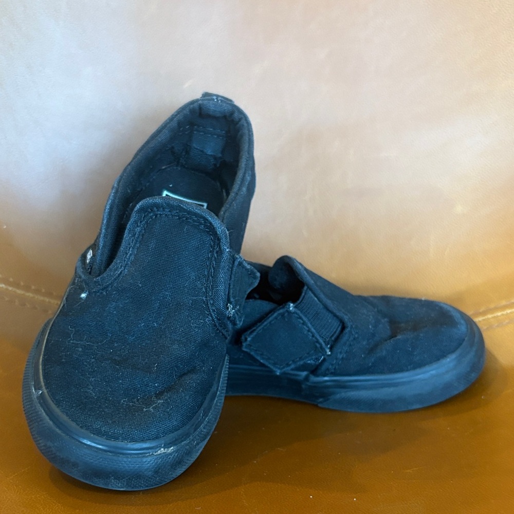 Vans Kids Black Canvas Sneakers